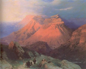 Montagne village gunib au daghestan vue de l’est Ivan Aivazovsky Peinture à l'huile